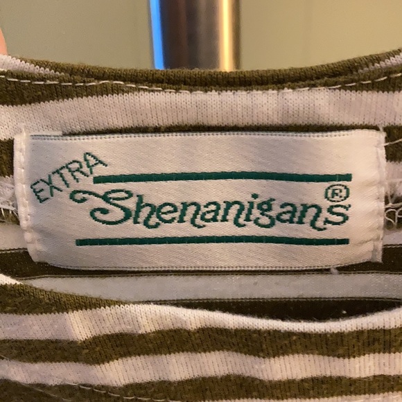 Extra Shenanigans striped and embroidered top 2X - Picture 5 of 9